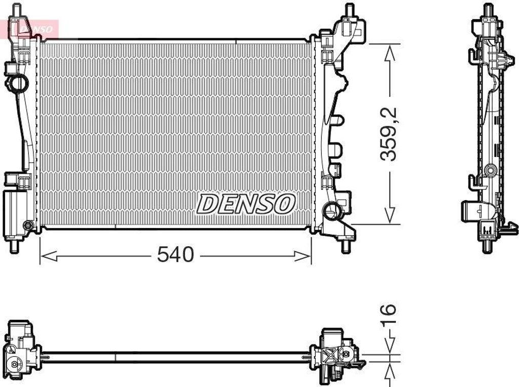 DENSO DRM20130 Kühler Wasserkühler Motorkühler für OPEL Corsa D Schrägheck (S07) Corsa E Schrägheck (X15) Adam (M13) für VAUXHALL