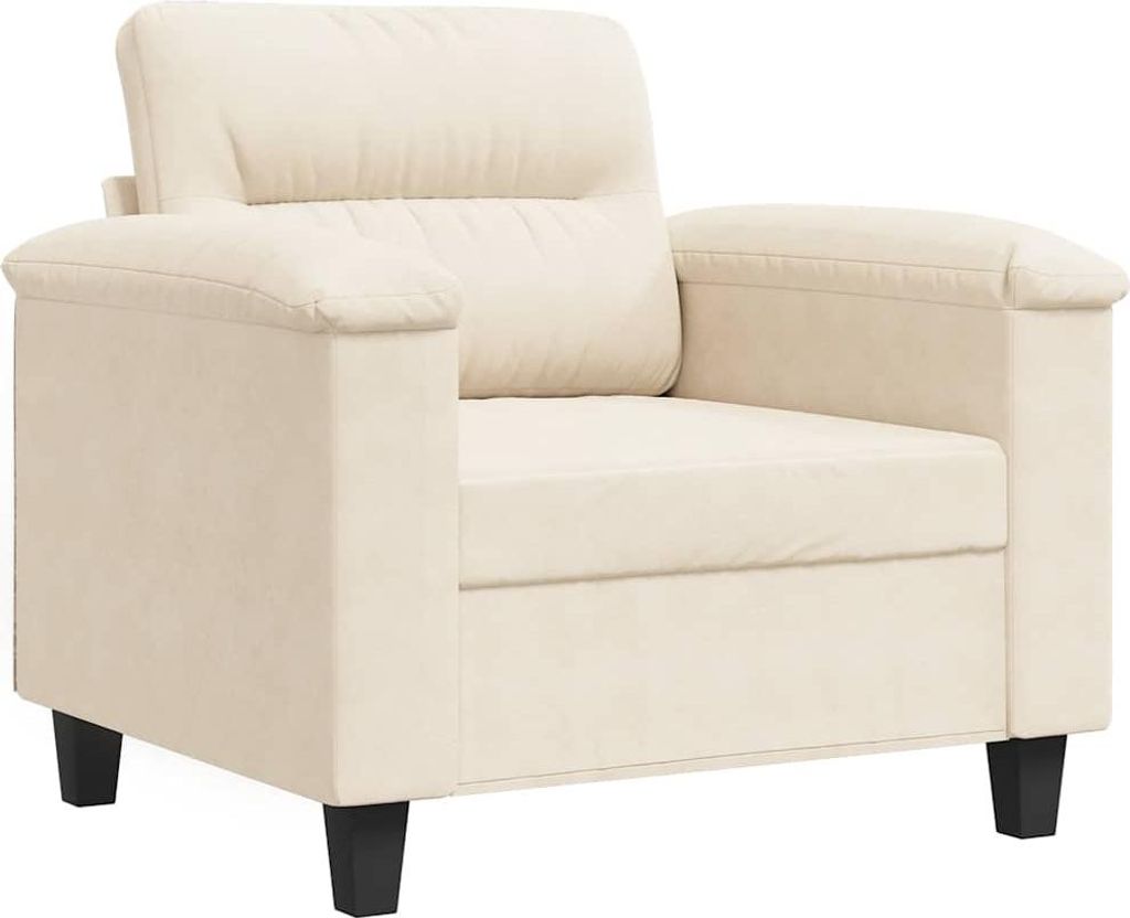 vidaXL Sessel Beige 60 cm Mikrofasergewebe Produktbild 