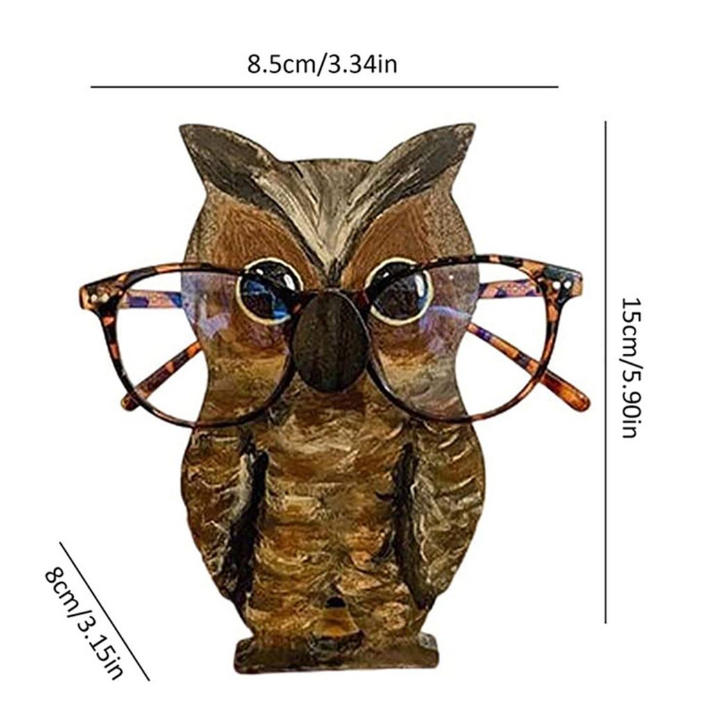 (Sova) Roztomilý kreativní držák na brýle, 1 kus dřevěného Obrázek produktu 6