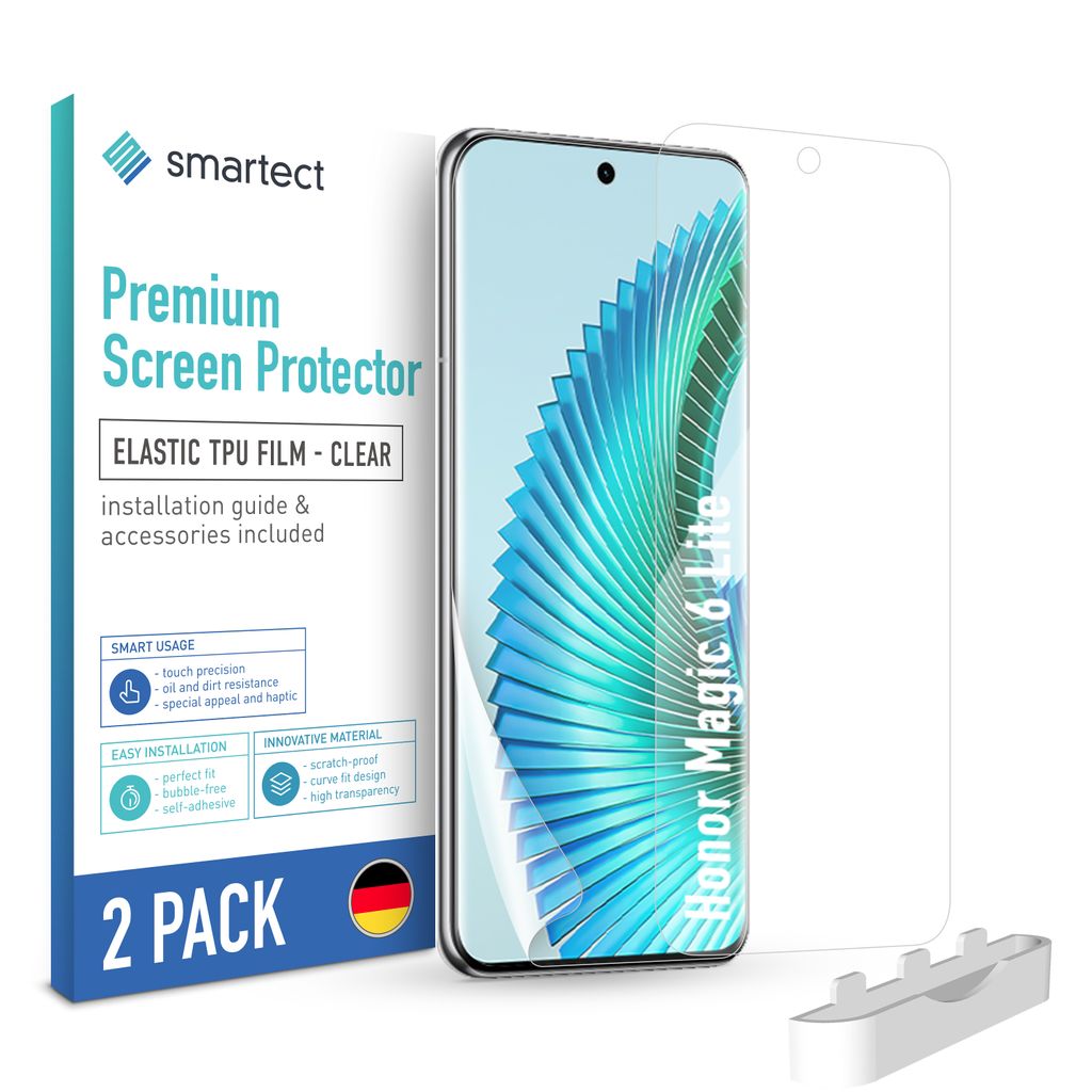 2x TPU Schutzfolie Klar für Honor Magic 6 Lite Displayschutz Panzerfolie Folie