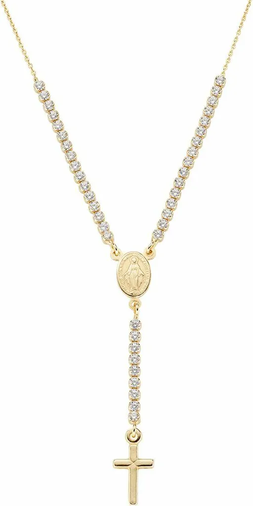 Collier Femme Amen en Argent Rosé et Perles - Finesse et Éclat Garanti
