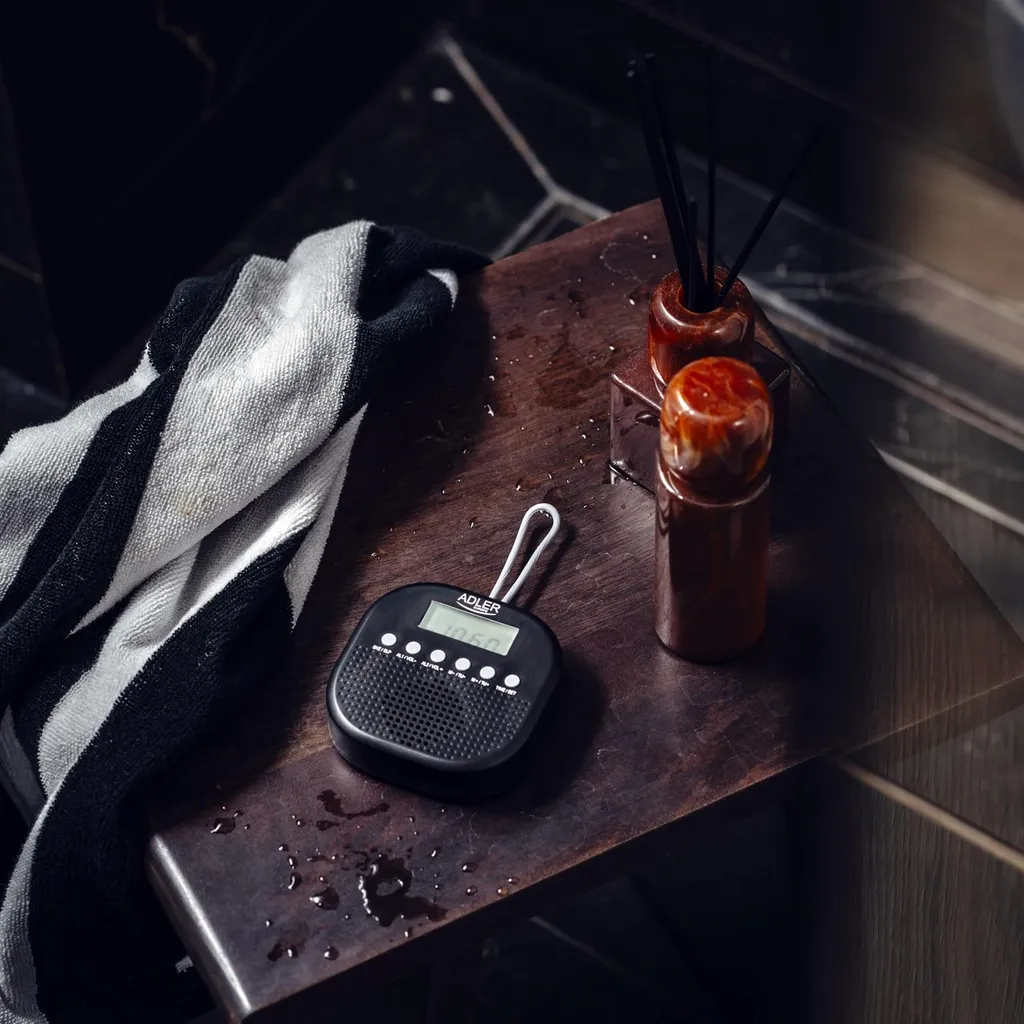 Adler AD 1912 Radio Doccia Impermeabile Sveglia Digitale Nera Offerta - 6