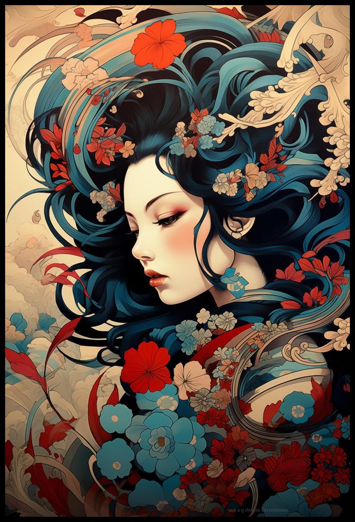 Plakat 67,5x100cm Szeptucha im Garten