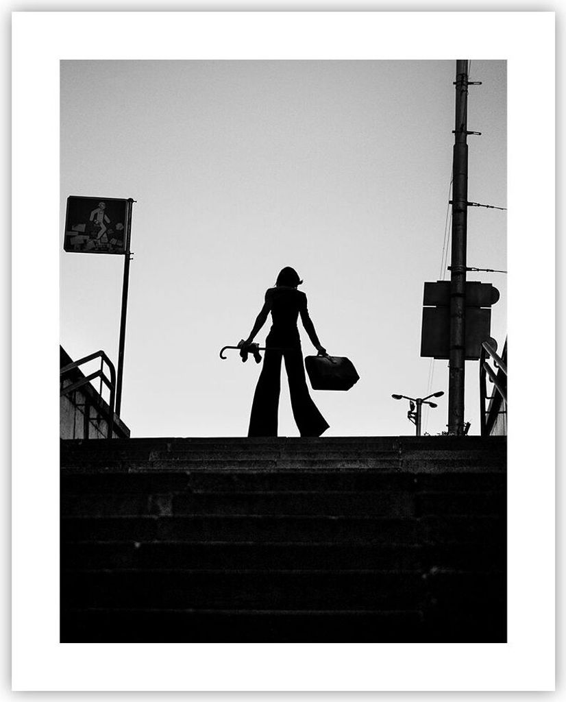 Poster - Poster ohne Rahmen - Schatten Fotografie Treppen - 40x50 cm - Wand Bild - Wanddeko - Wandbilder - Kunstposter - Wandposter - Bilder - Kuns...