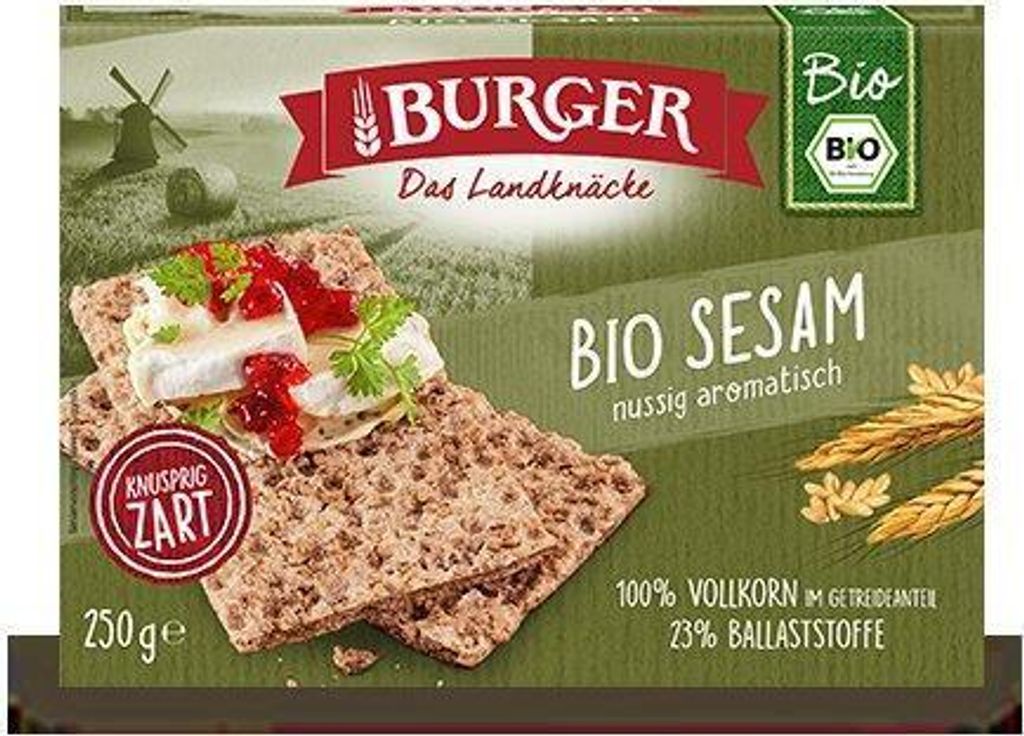 KNUSPRIGES VOLLKORN-ROGGENBRÖTCHEN MIT SESAM (BIO) 250 g – Produktbild 