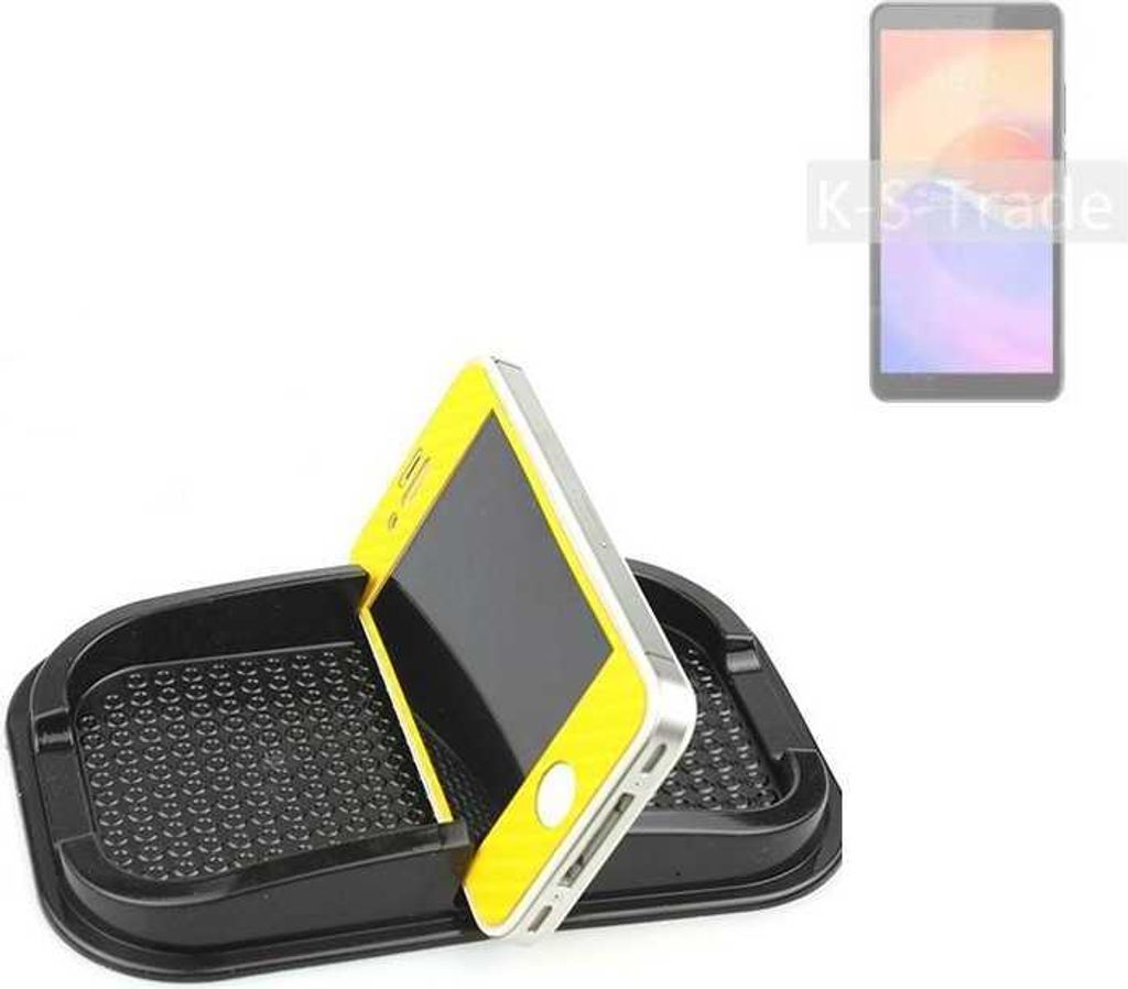 K-S-Trade Auto Anti Rutsch Matte Smartphone-Halter kompatibel mit ZTE Blade A31 Plus Haft Pad Armaturenbrett Handy-Halterung Silikon