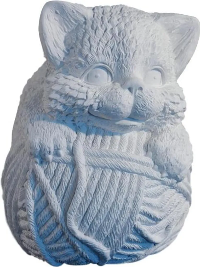 Statue de Chat en Céramique Multicolore - Objet Déco Design Original