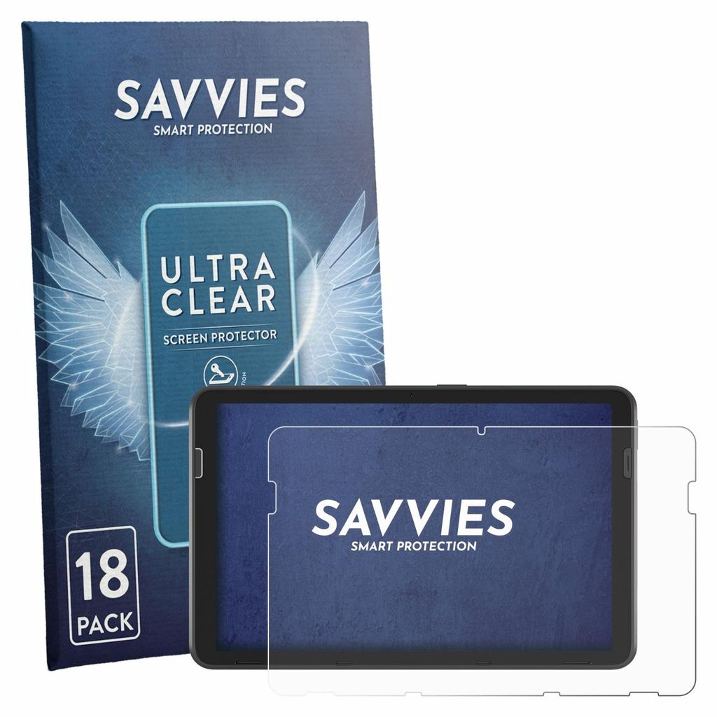 18x Für Zebra ET401 8" Schutzfolie Savvies Displayschutz Display Schutz Folie Klar Transparent