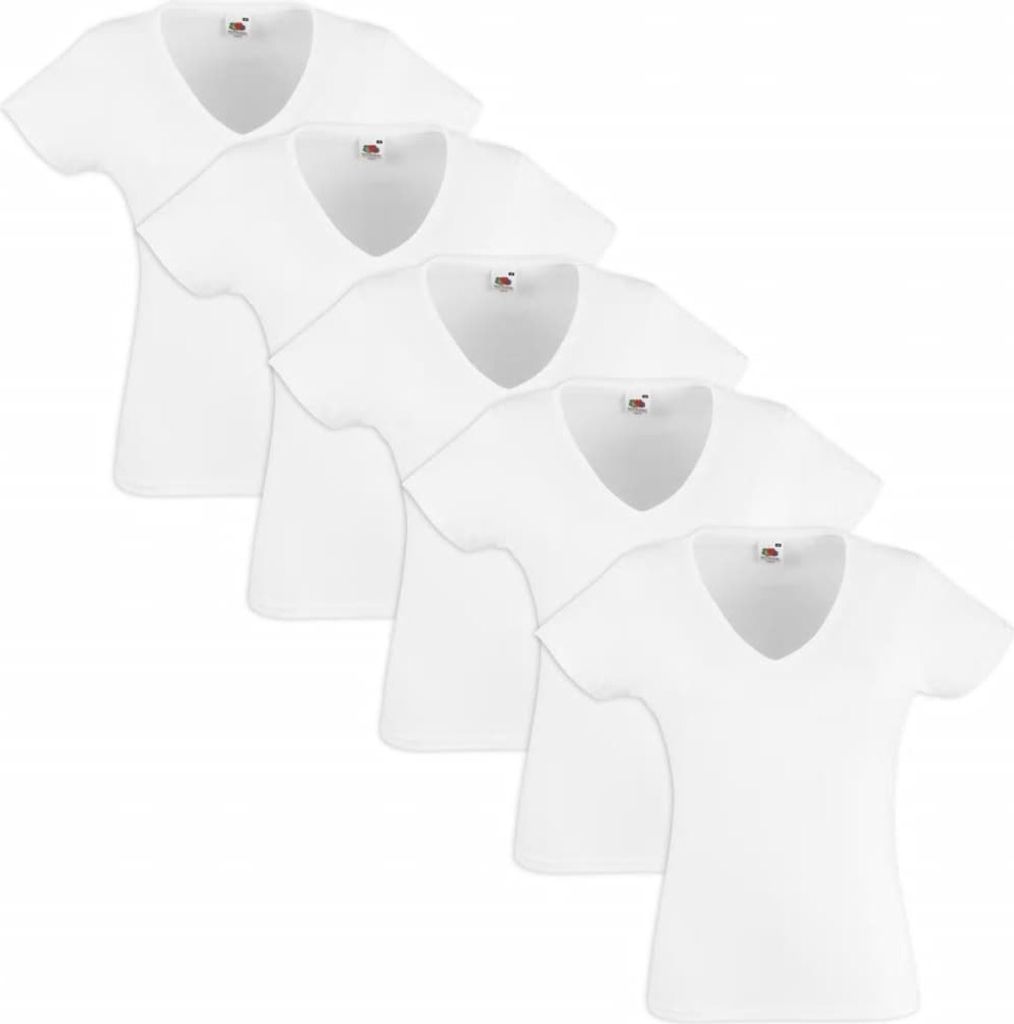Fruit of the Loom Damen Valueweight T-Shirt 5 Stk Produktbild 