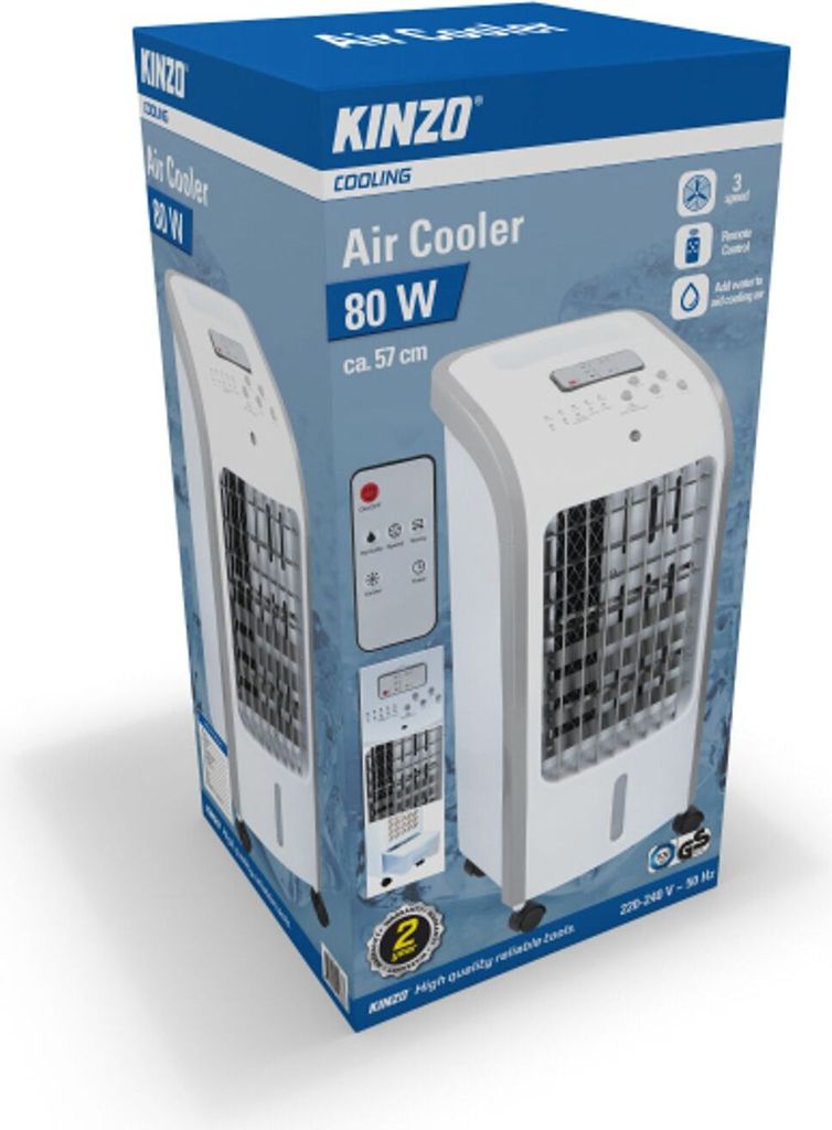 Klimagerät Luftkühler 80 Watt 24x57x25,5cm Timerfunktion Produktbild 