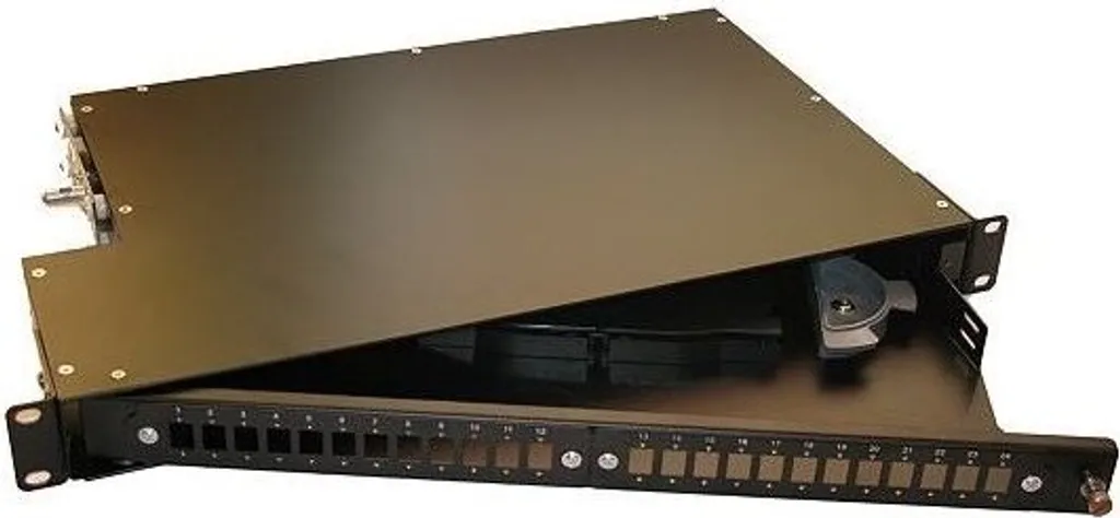 Panneau de brassage optique 24 ports SC LC pivotant pour rack 19 po