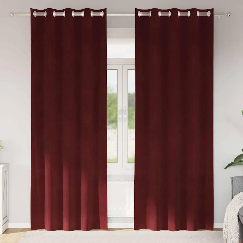 Tende Velluto Rosso Vino 140x260 cm - 2 Pezzi Soft Design 2025
