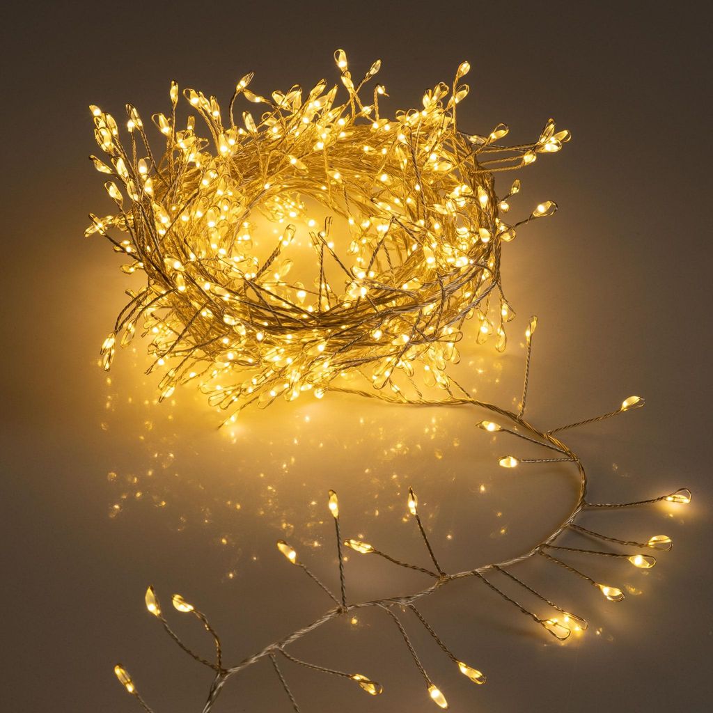 Zilverkleurige LED-lichtslinger met warm wit licht - 480 Productafbeelding 