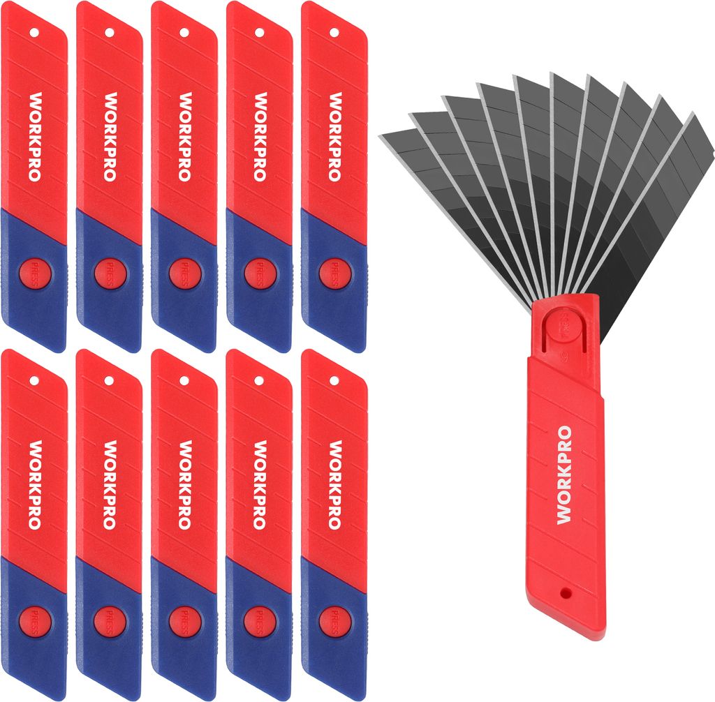 WORKPRO Cuttermesser Klingen 18mm 100 Stück für Profis, SK5 Produktbild 