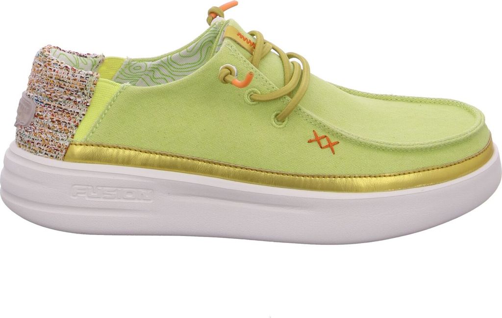 Fusion Leinenschuh Grün in Gr. 38