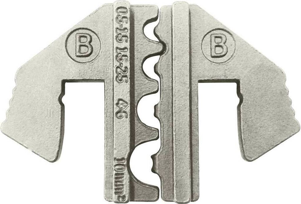 TOOLCRAFT PLE-0B Crimp-Einsätze Unisolierte Kabelschuhe Quetschbereich: 1.5 bis 10 mm² Passend für Marke (Zangen): TOOL