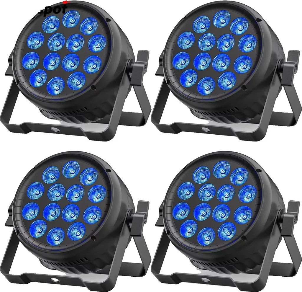 Projecteur de Scène LED PAR 180W RGBW DMX512 Finition Noir Intense
