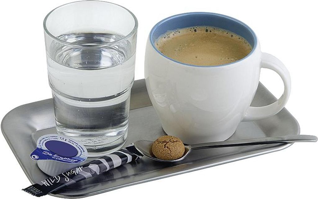 APS Plateau de service acier inoxydable 21,5x13x1,5cm Image du produit 