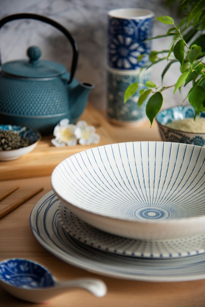 Excelsa maioliche Service Table, Porcelaine, Multicolore, 18 unités12