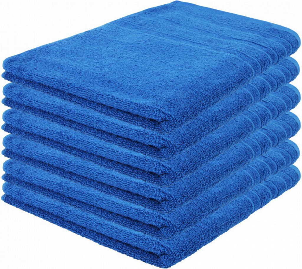 Luxus-Handtuch - Jeans blau - 6 Stück - 50x100cm - 550 g/m2