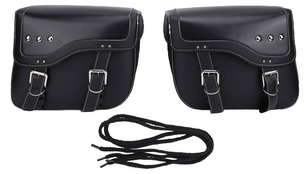 Motorrad-Satteltaschen, 30 l, große Kapazität, Satteltaschen, Kunstleder, wasserdicht, Seitengepäck