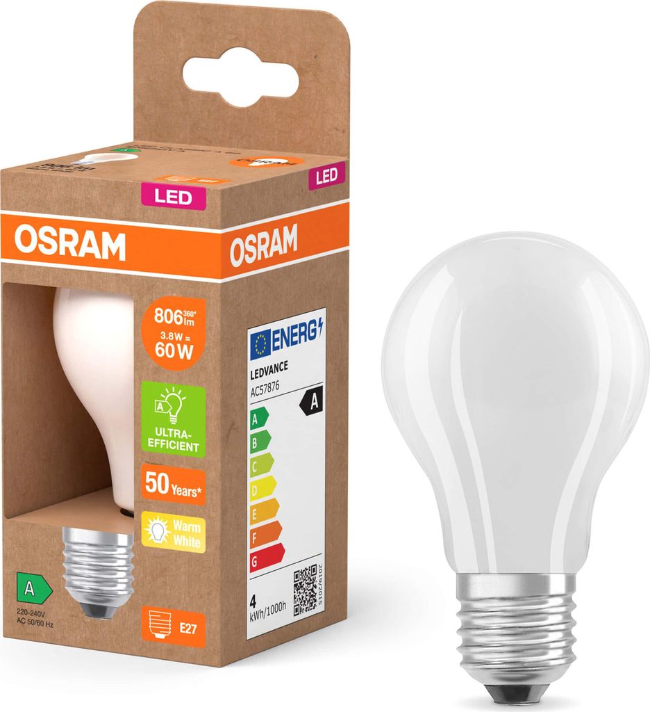 OSRAM OSR Birne LEDFilUltra E27 3,8W 351884 4099854236778 Image du produit 