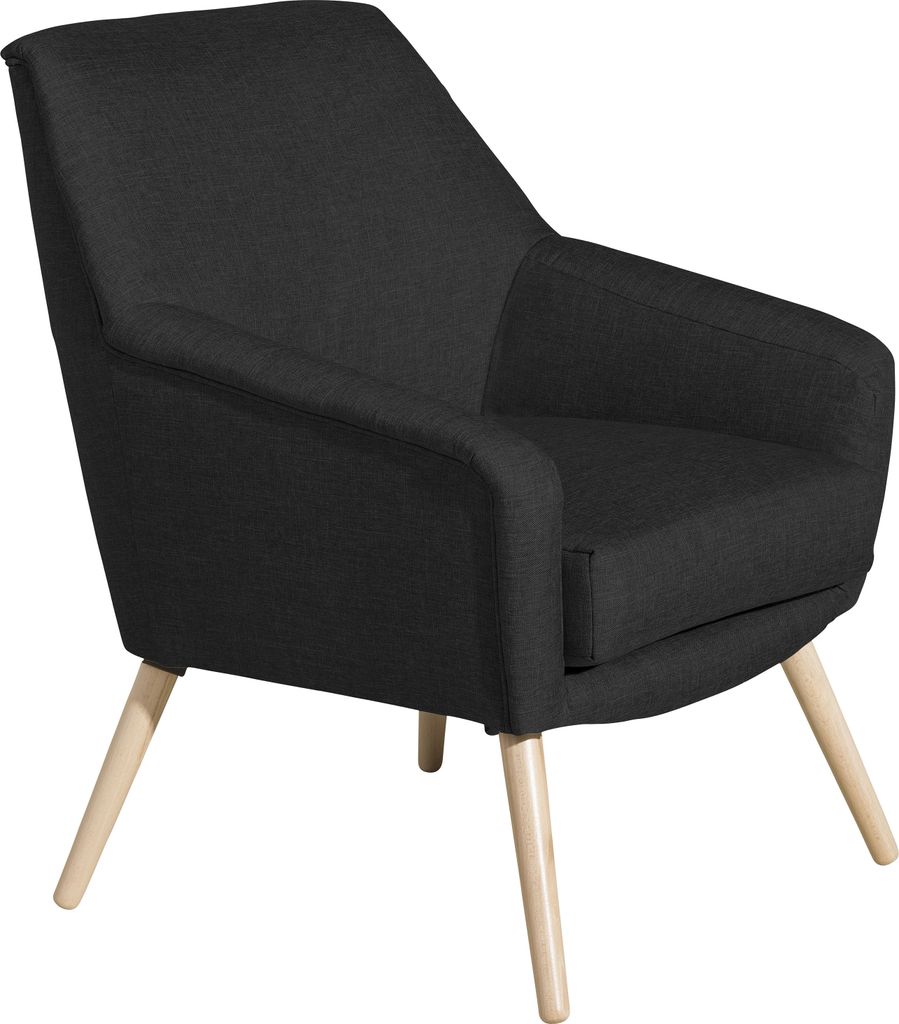 Max Winzer Sessel Alegro - Flachgewebe schwarz - Maße: 67 x 71 x 81 cm