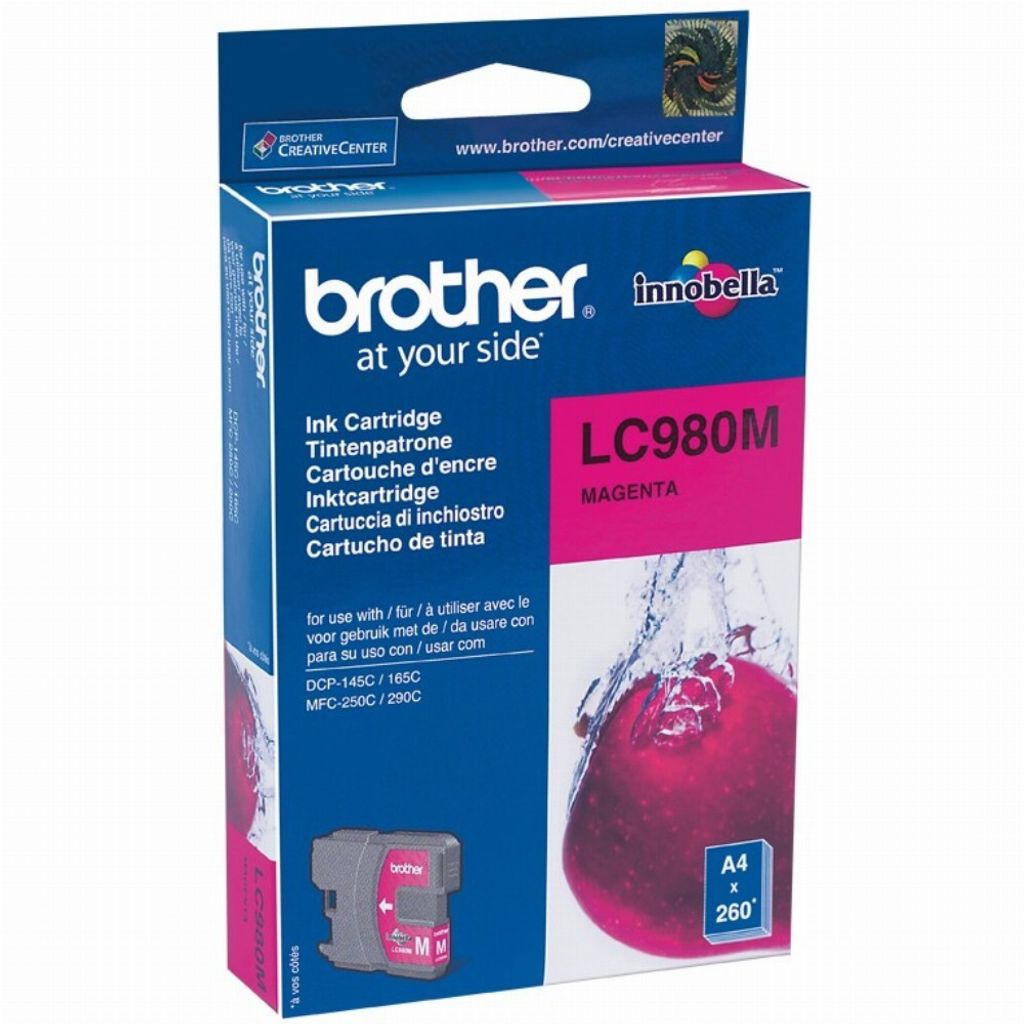Brother LC980M, Purpurová, Atrament na pigmentovej báze, 1 Obrázok produktu 