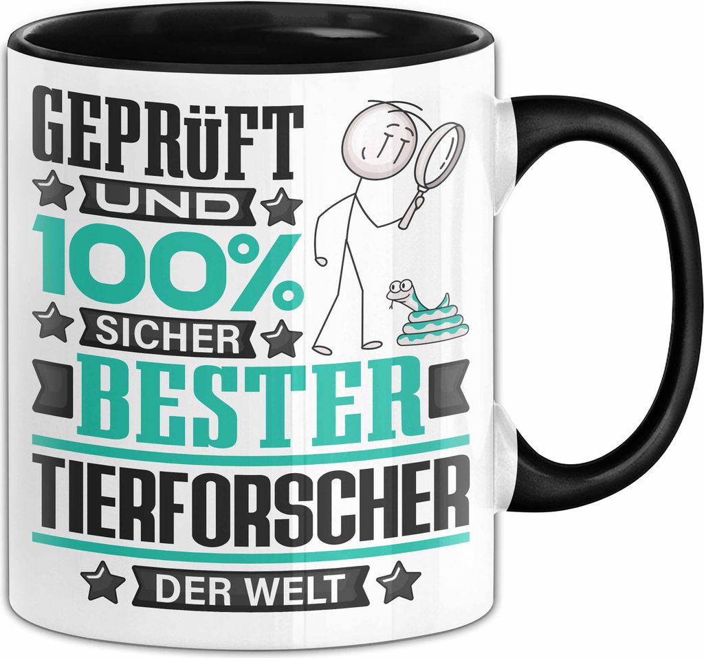 Tierforscher Geschenk Lustiger Spruch für Tierforscher Geschenkidee Bester Tierforscher Der Welt (Schwarz)