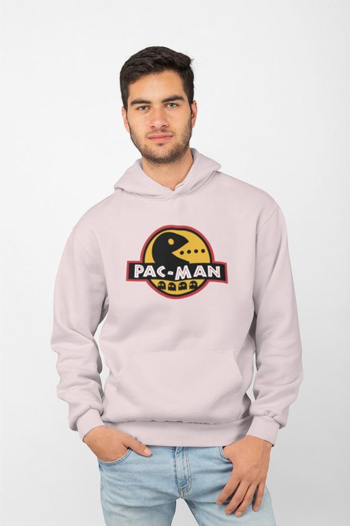 D&B Unisex Hoodie GM00009 PacMan Blassrosa-Größe XL