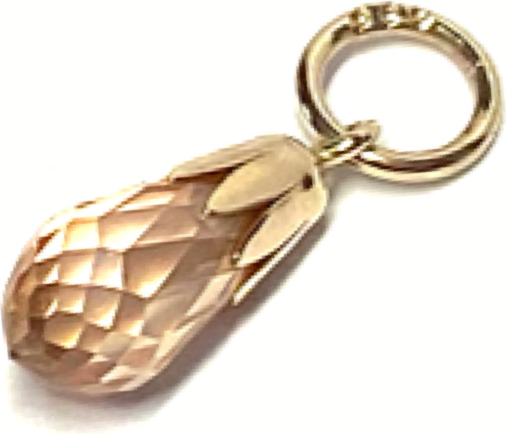 Anhänger 333/- Gelgold Zirkonia champagnerfarben Tropfen Produktbild 