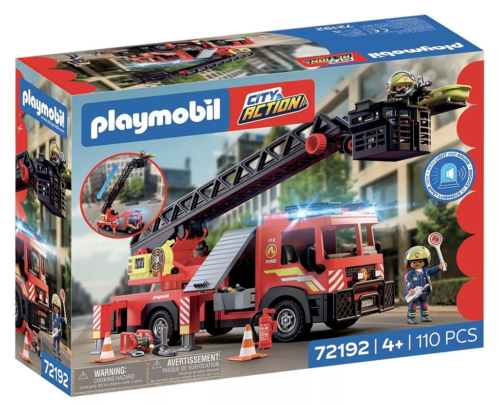 PLAYMOBIL brandweerladderwagen Productafbeelding 