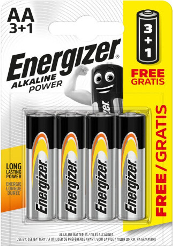 Energizer ALKALINE POWER AA Batterien 3+1 Stück