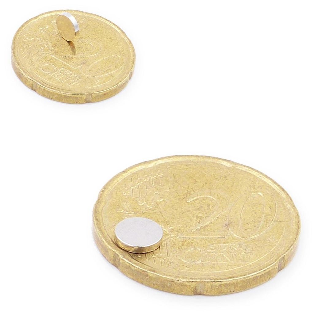 Brudazon | 10 Scheibenmagnete 5x1 mm | N52 Klasse Neodym Magnete | Modellbau