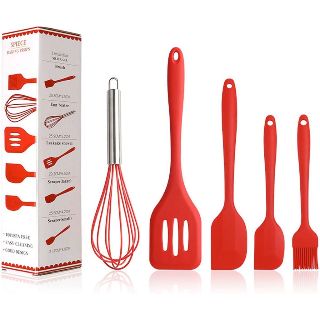 Küchen Set 5-teilig, Farbe:Rot