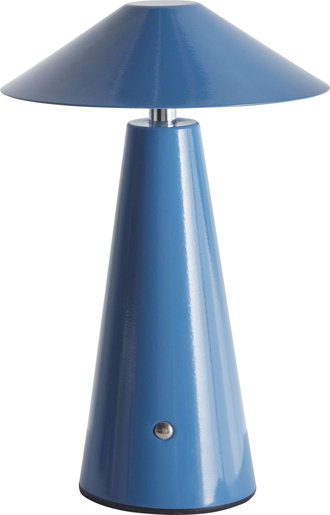 BELIANI Kabellose Tischlampe Blau Metall Kabellos Wiederaufladbar Akku Touch Funktion LED Dimmer Dimmfunktion USB Kabel Tischleuchte Modernes Design