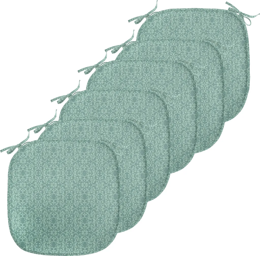 Coussins de chaise ABAKUHAUS turquoise victorien pour salle à manger x6
