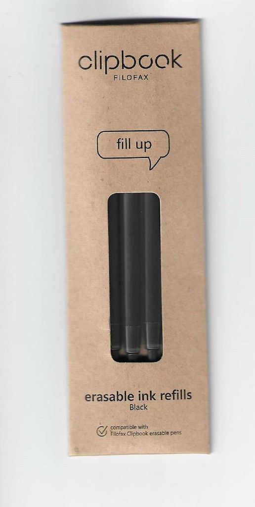 Ersatzminen schwarz 3er Pack für Filofax Dreh Kugelschreiber - erasable pen