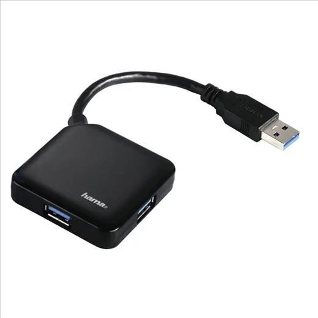 HAMA USB 3.0 Hub Bus-Powered, schwarz