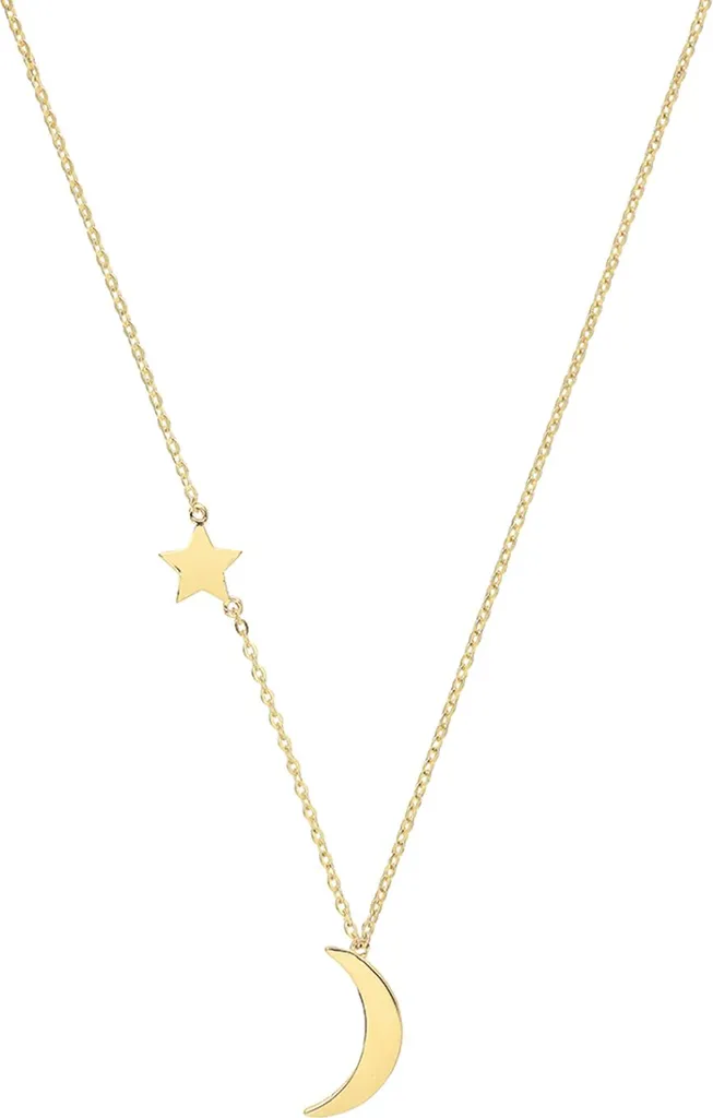 Pendentif Femme Or 375/1000 résistant et brillant - Chaîne 46cm 7mm