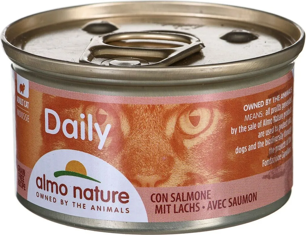 Alimentation humide chat Almo Nature Saumon 24 x 85g pour chat difficile