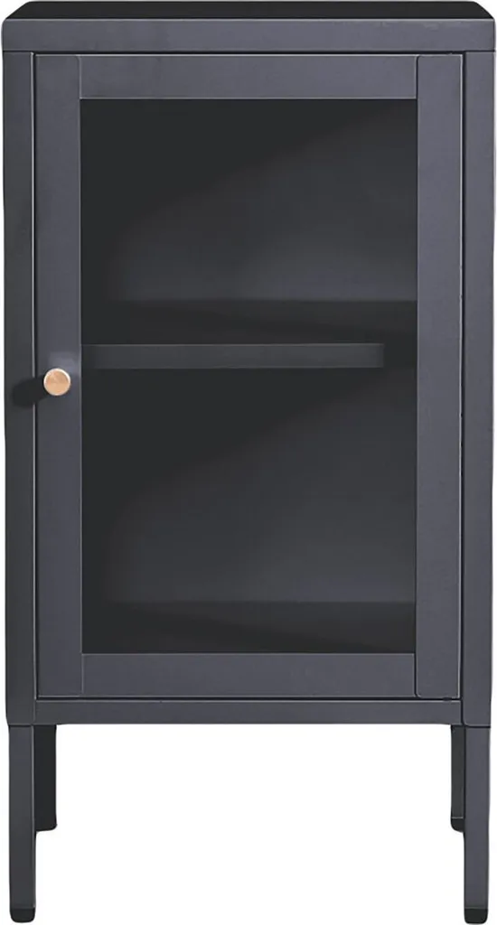 Vitrine en Verre Peu Encombrante - Structure Acier Stable 38x35x70 cm