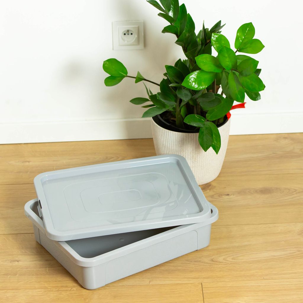 Aufbewahrungsbox mit Deckel 40x33x10 cm, 10 L Grau