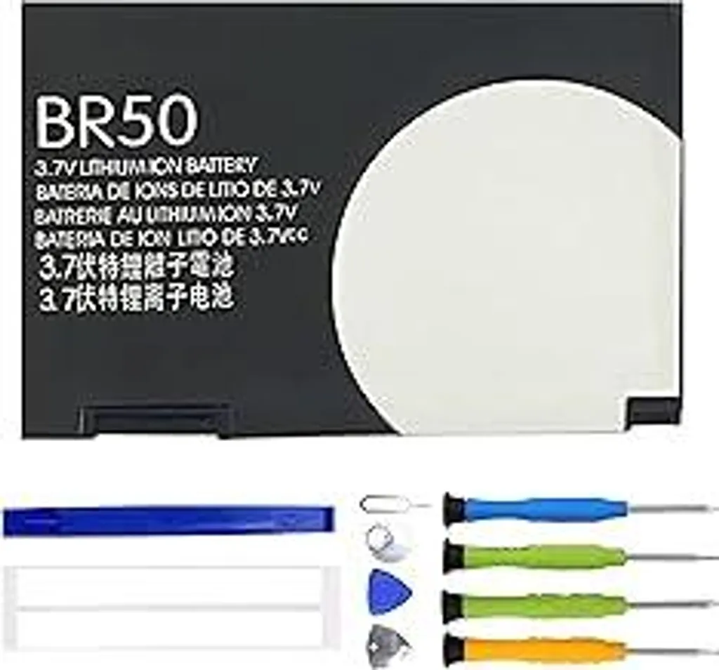 BR50 Batteria di ricambio compatibile con Moto Razr V3T, V3Z, V3c, V3m, V3E, V235, V3i, V3im, V3, V3xx cellulare smartphone telefono con set di attrezzi