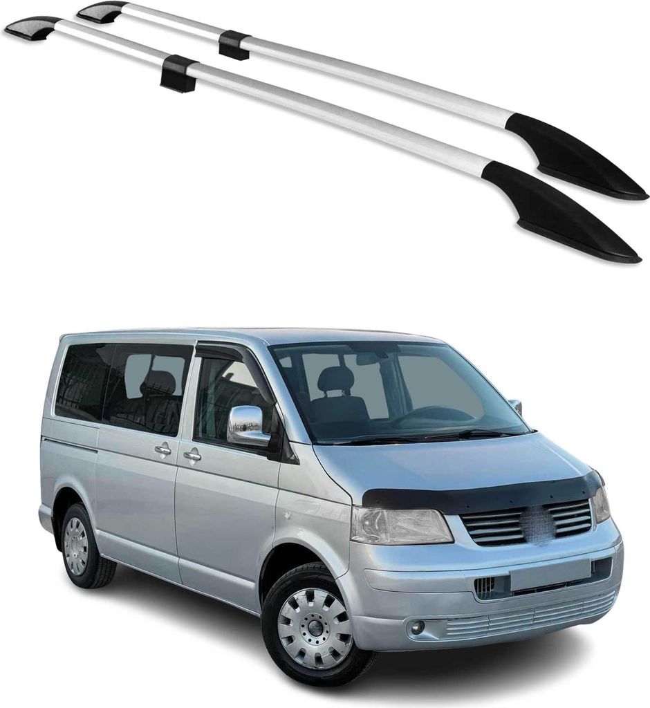 Barres de toit longitudinales pour VW T5 T6 2003-2025 L1 Image du produit 