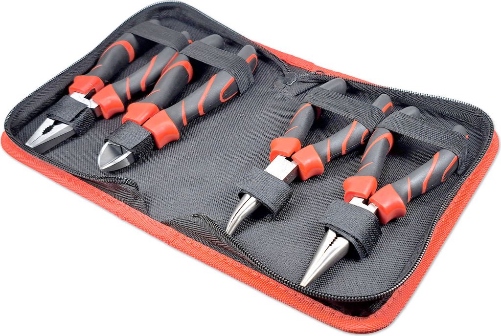 Zangenset | 4-teilig | Kombizange, Spitzzange, Seitenschneider, Flachzange | im Etui