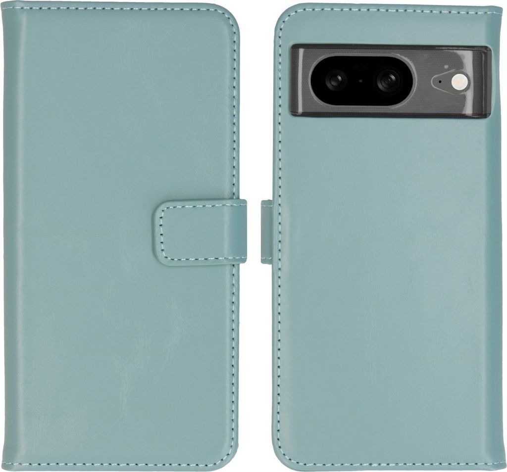 Selencia Echtleder Klapphülle Google Pixel 8 - Air Blue