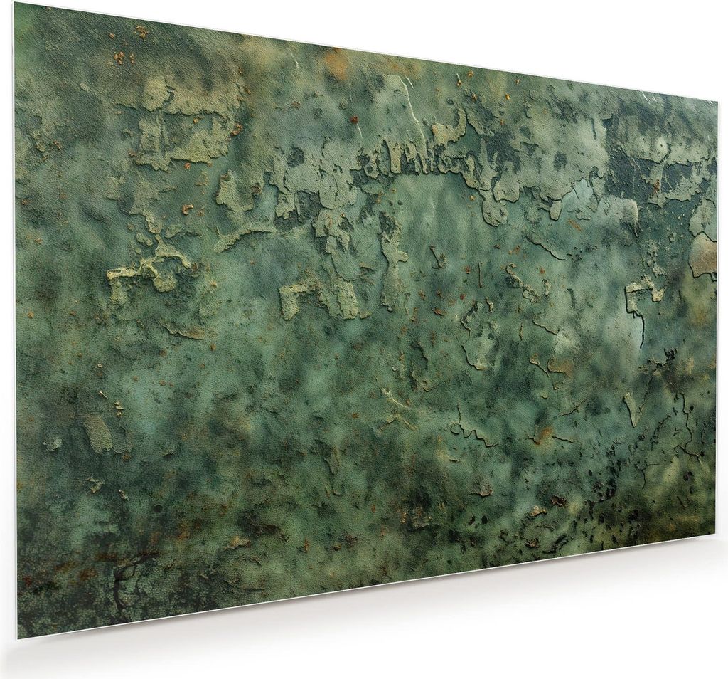 Glasbild 120x80cm in XXL für Wohnzimmer, Schlafzimmer Motiv Verwitterte Textur