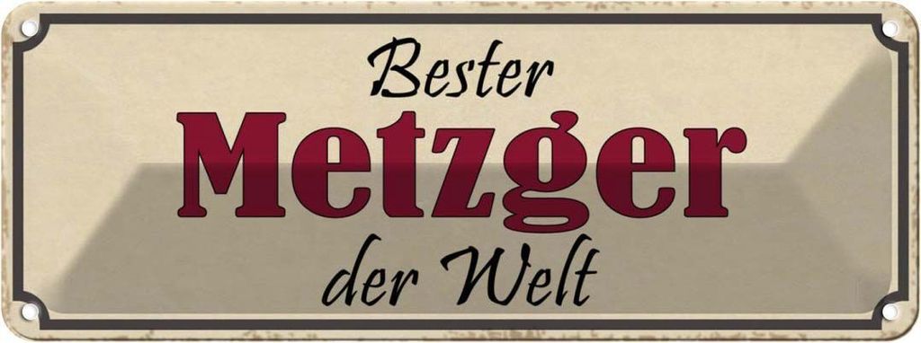 vianmo Blechschild 10x27 cm bester Metzger der Welt Arbeit Spruch Zitat