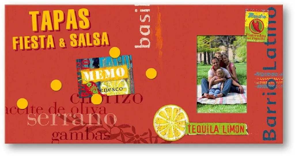 Cadre photo bois Tapas à aimants : support recette robuste et esthétique